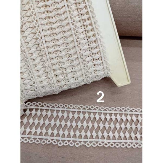 Κυπούρ δαντέλα 5cm σε 2 χρώματα (103975)