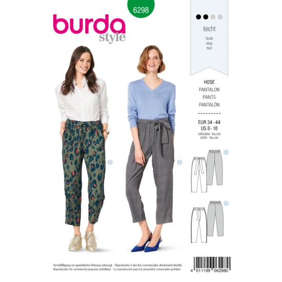 BURDA Πατρόν 6298 | Στάθης Κουμπιά ()