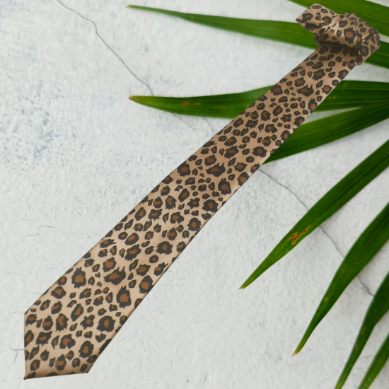 Γραβάτα Σατέν "Leopard Print" | Στάθης Κουμπιά (116337)