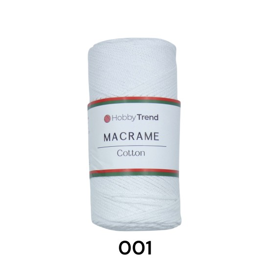 Hobbytrend macrame cotton χρώμα 001 ()