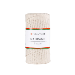 HobbyTrend Macrame Βαμβακερό 016 – Εκρού