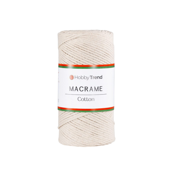 HobbyTrend Macrame Βαμβακερό 016 – Εκρού ()