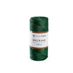 HobbyTrend Macrame 178-G – Σμαραγδί με Πράσινο Glitter | Στάθης Κουμπιά