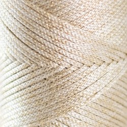 HobbyTrend Macrame Glitter 016-G – Εκρού με Glitter