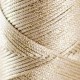 HobbyTrend Macrame Glitter 031G – Μπεζ με Χρυσό Glitter  (113657)