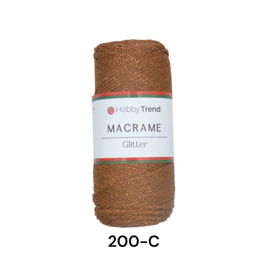 Hobbytrend macrame glitter χρώμα 200C ()