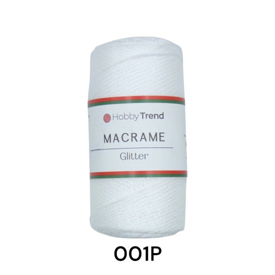 Hobbytrend macrame glitter χρώμα 001P ()