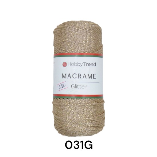 Hobbytrend macrame glitter χρώμα 031G ()