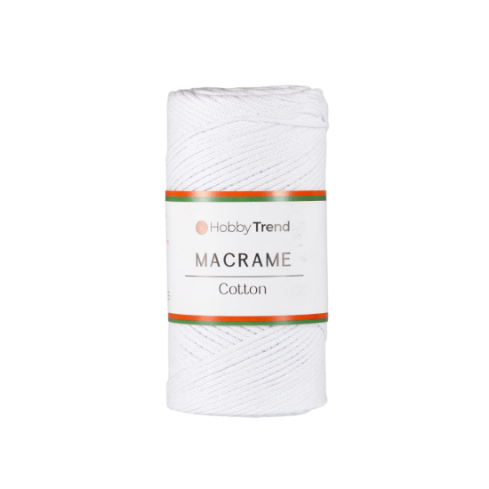 HobbyTrend Macrame Βαμβακερό 001 – Λευκό ()
