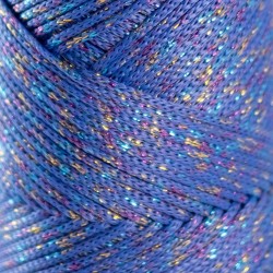 HobbyTrend Macrame Multi 245MC – Μπλε με Πολύχρωμο Λούρεξ