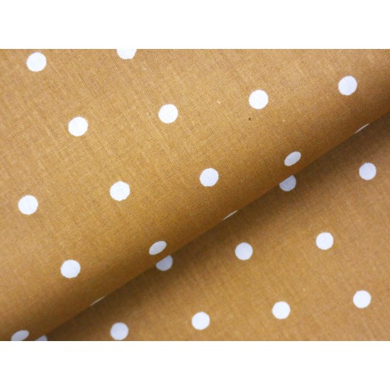 Βαμβακερό ύφασμα πουά-κάμελ Φ:2,40 M  ()