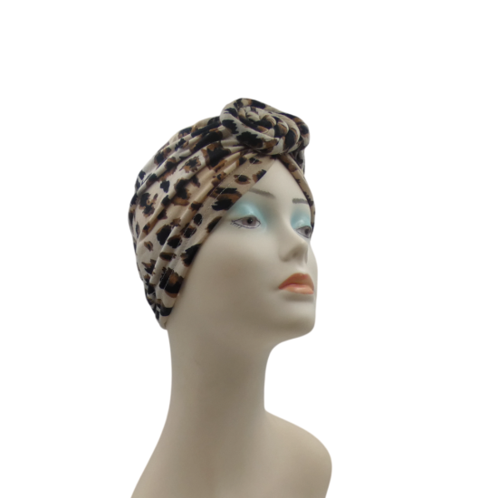Τουρμπάνι με Κόμπο σε Σχήμα Λουλουδιού – 5 Animal Print Αποχρώσεις (114071)