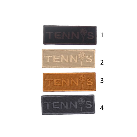 Θερμοκολλητικό μοτίφ 2,00 X 6,00 CM '' Tennis '' ( 4 Χρώματα ) ()