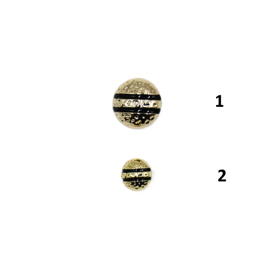 Μεταλλικό Κουμπί Στρογγυλό – Σαγρέ Μαύρο ()