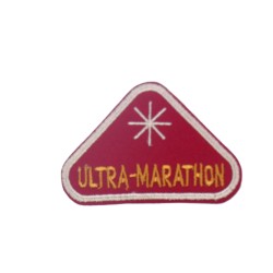 Θερμοκολλητικό Μοτίφ “Ultra Marathon” Τριγωνικό Κόκκινο 6×4 cm