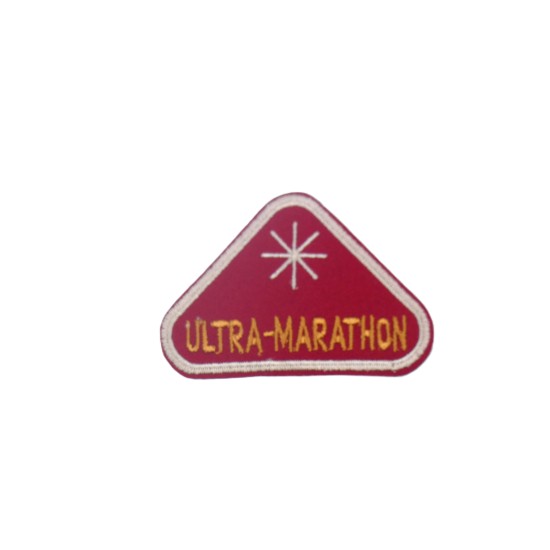 Θερμοκολλητικό Μοτίφ “Ultra Marathon” Τριγωνικό Κόκκινο 6×4 cm ()