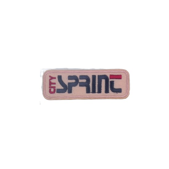Θερμοκολλητικό Μοτίφ Ταμπελάκι “City Spirit” Ροζ 7×2 cm ()