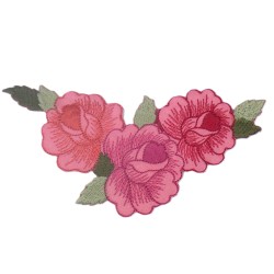 Θερμοκολλητικό μοτίφ Λουλούδι Ροζ 6,5 Χ 12,5 CM 
