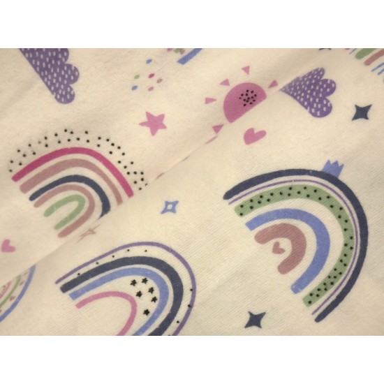 Ύφασμα φανέλα με σχέδιο ουράνιο τόξο Φ 2,50μ. ()